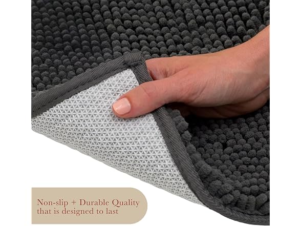 Highly Absorbent Bath Rug - Elegant Gray