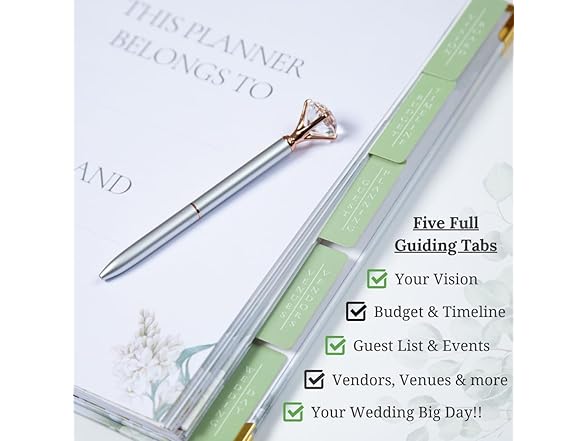 Generic Wedding Planner With Pen