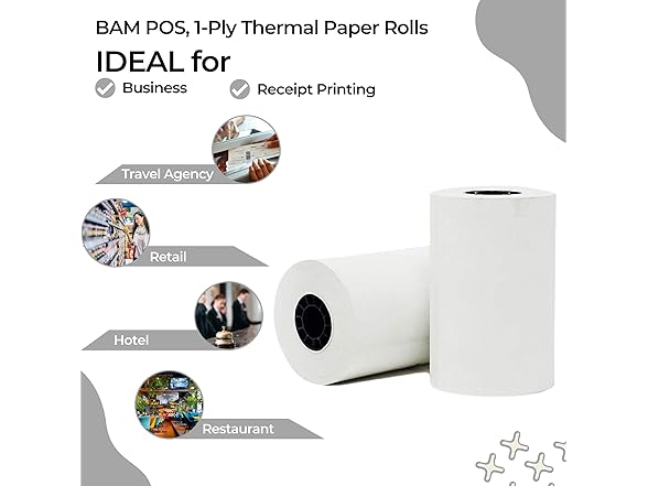 BAM POS Thermal Paper 2 1/4 x 50'