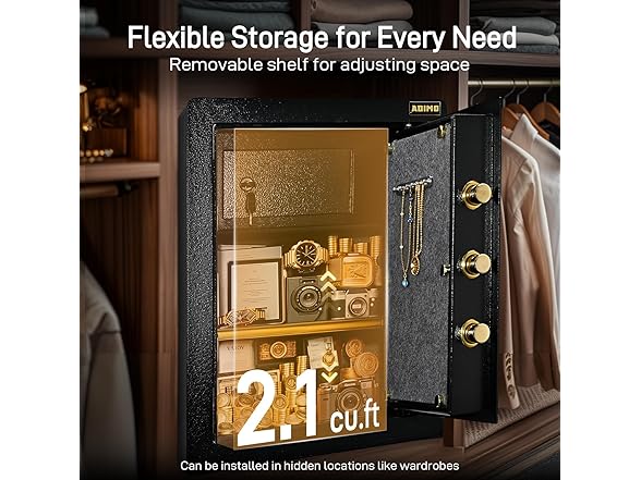 ADIMO BGX-M/D-55L 2.1 Cuft Steel Home Safe