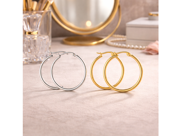 Essential Hoop Earring Set (20mm–80mm)