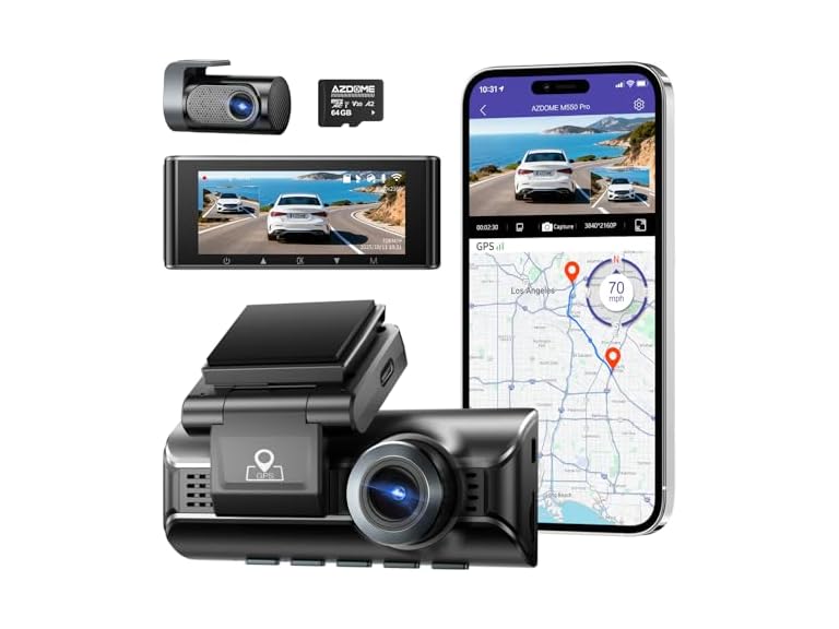 AZDOME ADAS Dash Cam Front and Rear