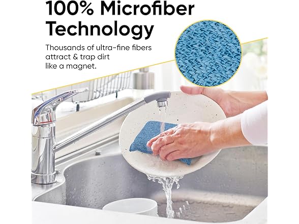 Miracle Microfiber Scrubbing Sponge Blue Extra