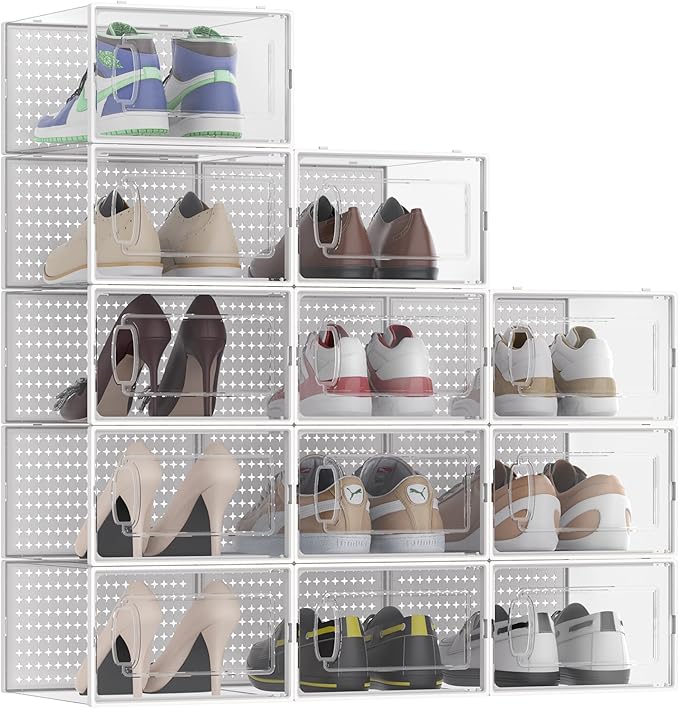 12-Pack Stackable Shoe Storage Boxes - Gallery 5