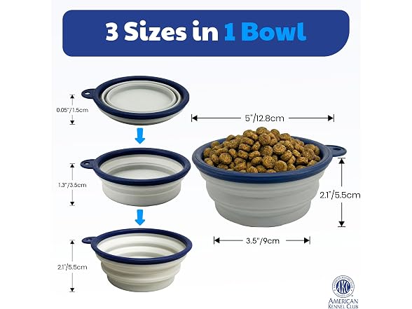 American Kennel Club 2-Pack Collapsible Travel Bowls