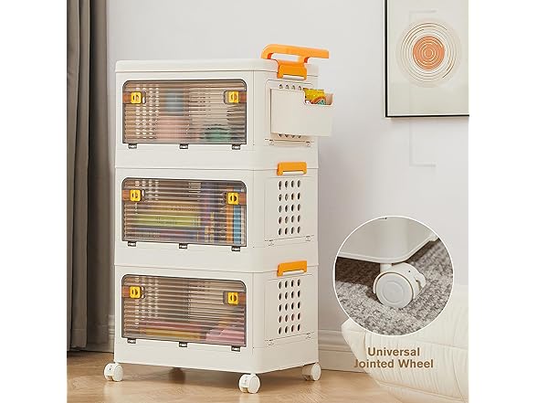 VECELO 3 Tier Storage Organizer Bins