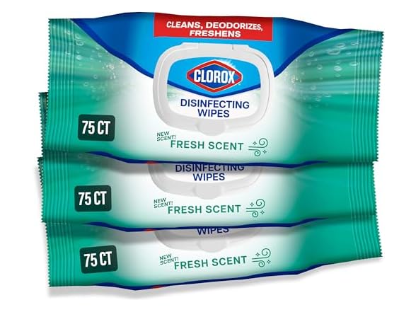 Clorox Fresh Wipes 75ct (3pk)