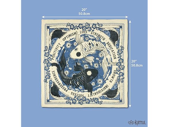Karma, Large 100% Cotton Bandana: Your Choice 