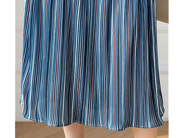 Chartou Women (M) Elegant High Waist Pleated Skirt