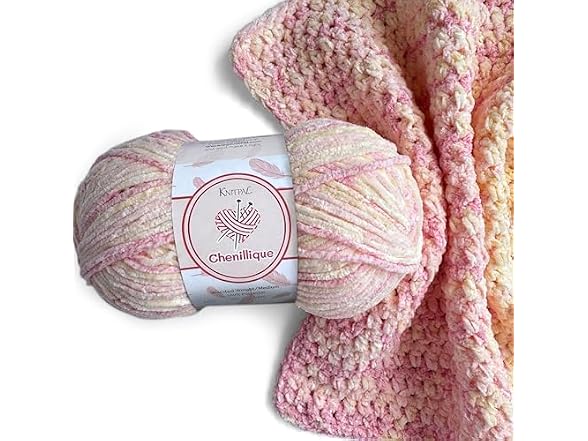 Chenillique #4 Velvet Chenille Yarn, 4-Pack