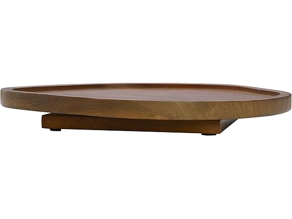 Cora Organic Shaped Lazy Susan Turntable, 14 Inch
