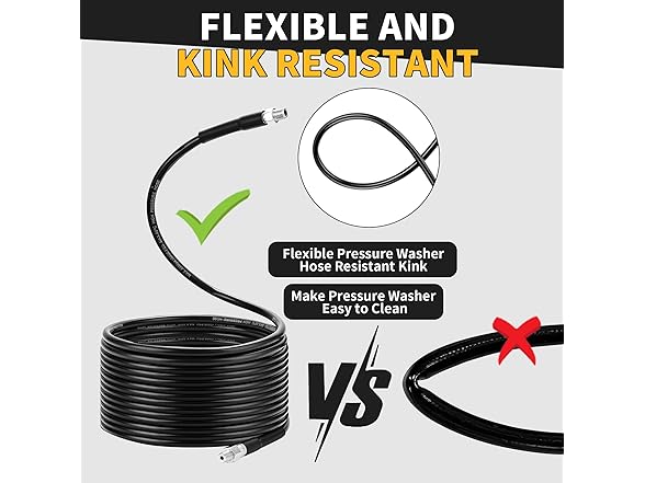 Sewer Jetter Kit for Pressure Washer, 100Ft X1/4"