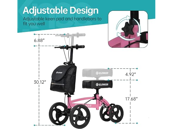 ELENKER BC2170625100002 Knee scooter (Open Box)