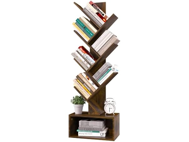 $23.99, Was $49.99, 52% Off! Tree Bookshelf - 6 Shelf Retro Floor dealfomo
