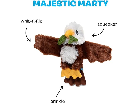 Barkbox Majestic Marty Dog Toy | Plush Eagle Toy