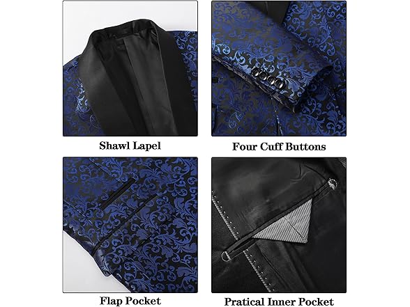 LiveZou Men Suit Jacket