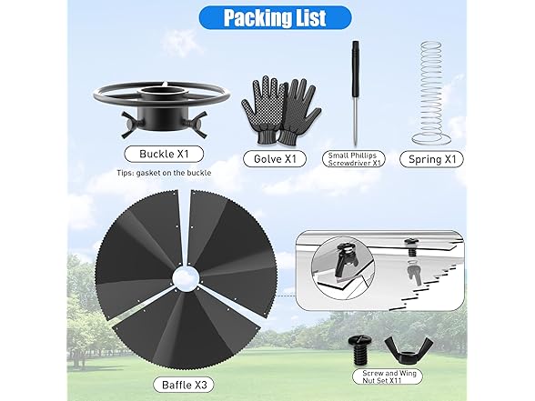 onlyfly Squirrel Baffle Bird Feeder Pole