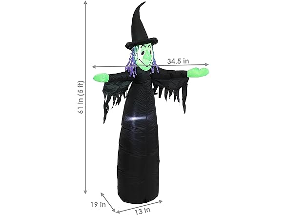 Wendolyn the Wicked Witch Inflatable w/ Lights