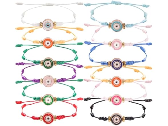 YWOYWO Colorful Evil Eye Bracelet