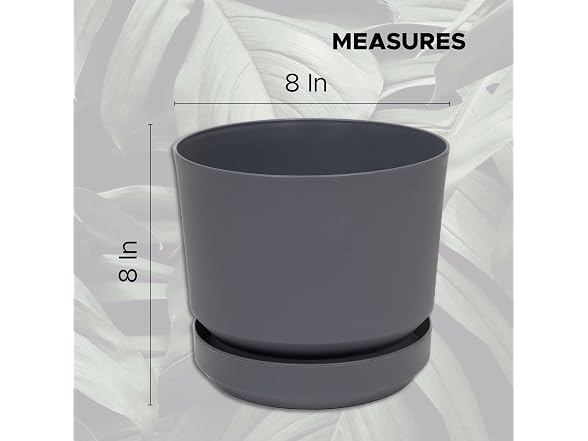 Elly Décor 8" Plastic Cylinder Planter