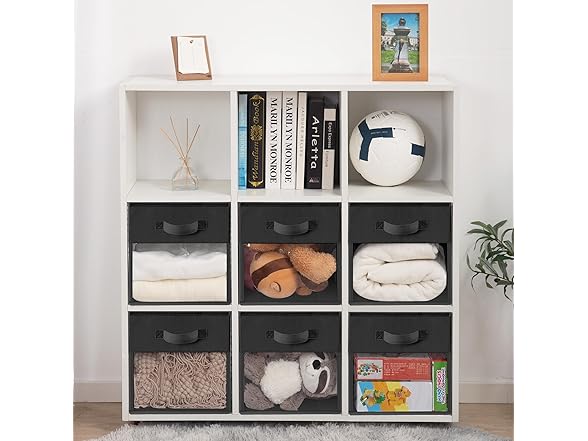 STORAGEIDEAS Storage Cubes, 13 Inch Cube Storage Bins Black