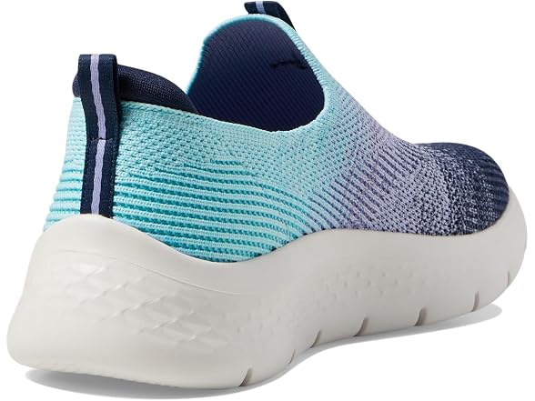 Skechers Women's Go Walk Flex Cali Sunset Sneaker, Navy/Aqua, 10
