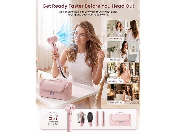 MESCOMB 5 in 1 Hot Air Styler Wrap