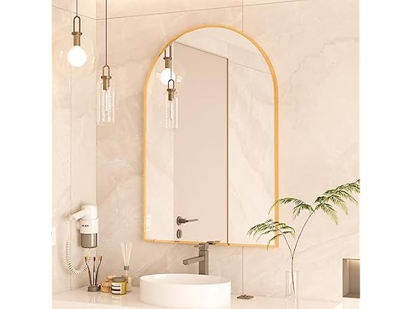 Poseerkey Arched Wall Mount Mirror