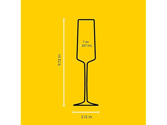 JoyJolt Sidney Stemmed Champagne Flutes Set of 4