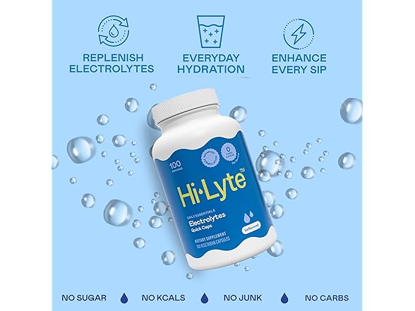 Hi-Lyte Unflavored Electrolyte Capsules 100ct