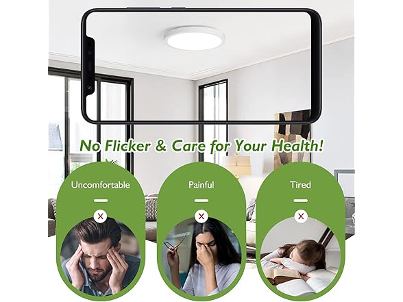 Brightever 2PK Flush Mount LED Ceiling Light Fixture