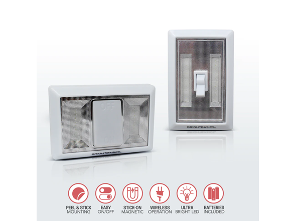 Aduro 2Pk Universal Wireless LED Portable Light Switch