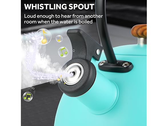 YSSOA Whistling Stovetop Tea Kettle, Blue