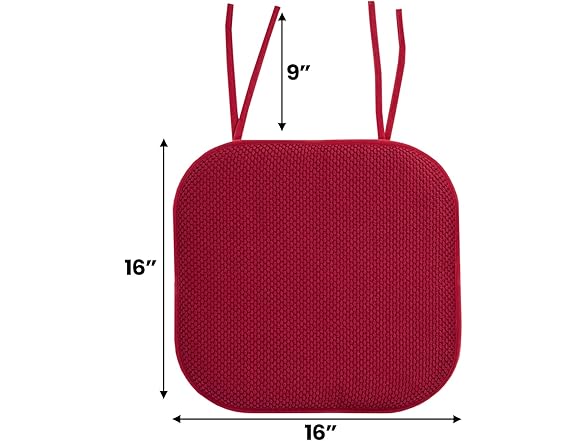 Memory Foam Chair Cushions w/ Ties