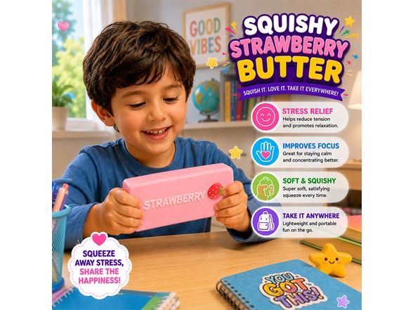 Twilight Squishy Sensory Toys Butter Strawberry - Your Choice