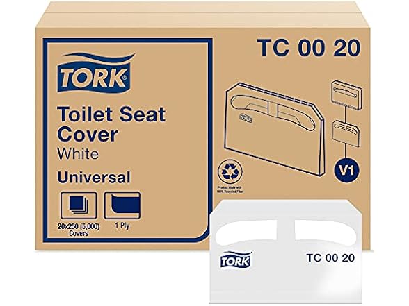 Tork Toilet Seat Cover White V1, Universal, TC0020
