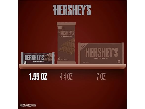 6Ct HERSHEY'S Milk Chocolate Candy Bars, 1.55 oz