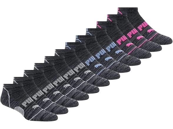 PUMA Womens 12-pair Black Sock