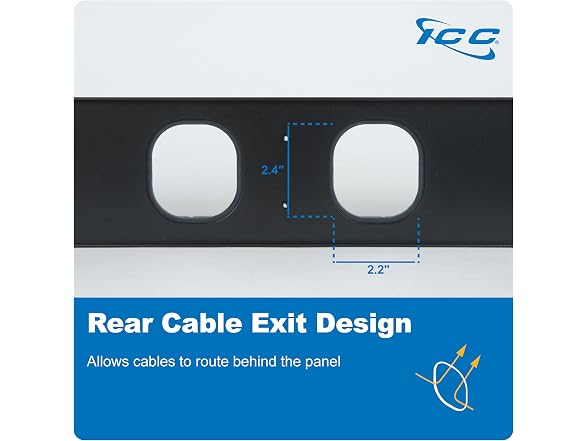 ICC 2U Finger Duct Cable Manager