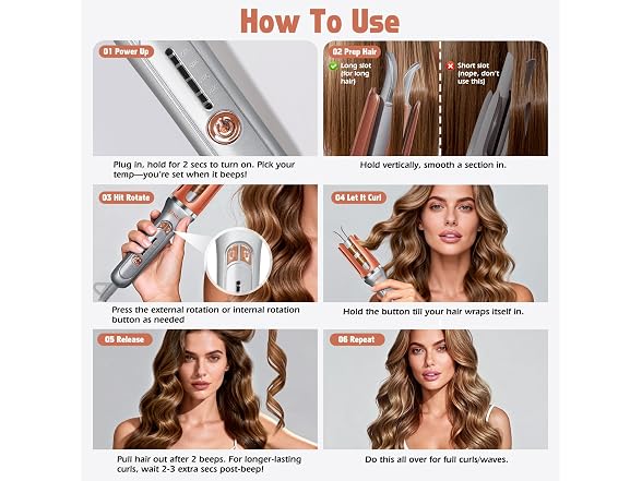KIMUSE Automatic Rotating Curling Iron