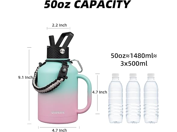 BJPKPK 50oz Insulated Water Bottle