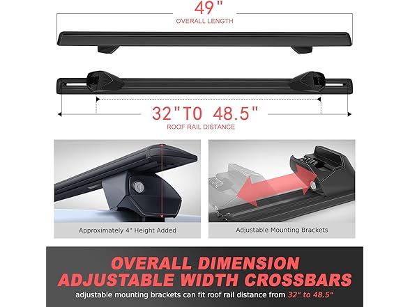 J2 Engineering J2 Engineering J2-RR-120-BK Pair of 49" Alumi