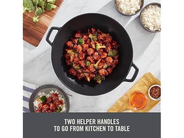 Zakarian by Dash ZDFEW140GBBK01 14” Cast Iron Wok