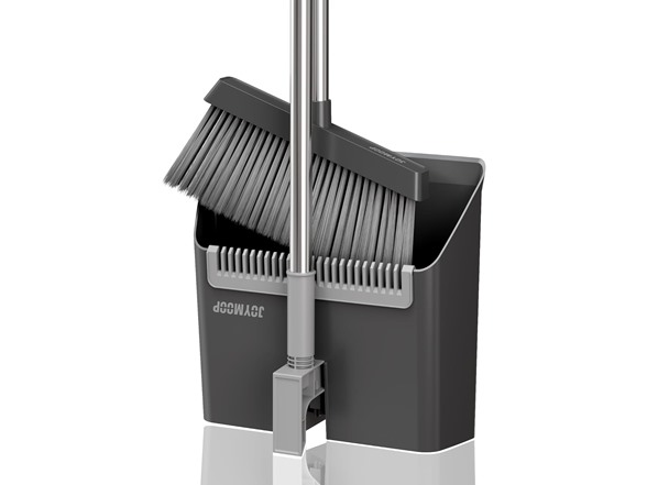 JOYMOOP White Broom and Dustpan Set