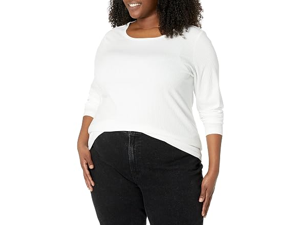 Amazon Essentials Women Rib Knit Crewneck Top