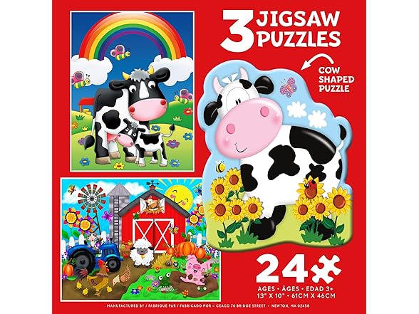 Ceaco Farm - (3) 48 Piece Jigsaw Puzzles