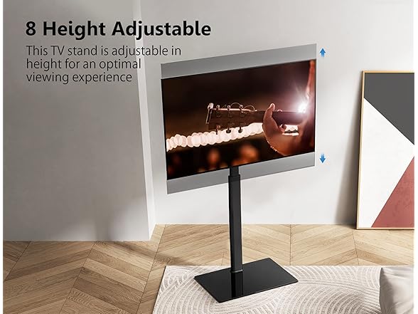 FITUEYES Floor TV Stand | No Shelves