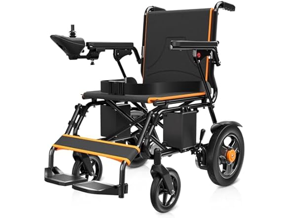 POWET Electric Wheelchairs for Adults Foldable Lightweight(Open Box)