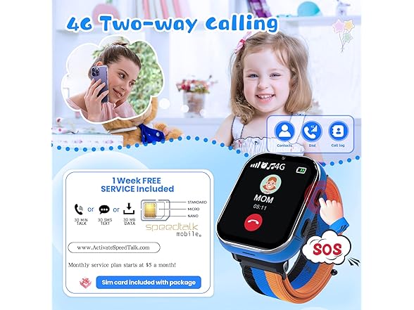 LINGLING CLUB 4G Kids Smartwatch Phone