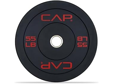 $39.99, Was $59.99, 33% Off! CAP Barbell Economy Olympic Bumper Plate, 55lbs Single dealfomo